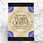 Elegant 17th Shells Wedding Jubileum Acryl Bord