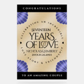 Elegant 17th Shells Wedding Jubileum Acryl Bord (Voorkant)