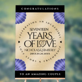 Elegant 17th Shells Wedding Jubileum Acryl Bord (Neutraal)