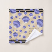 Elegant 17th Shells Wedding Jubileum Bad Handdoek (Wasdoekje)