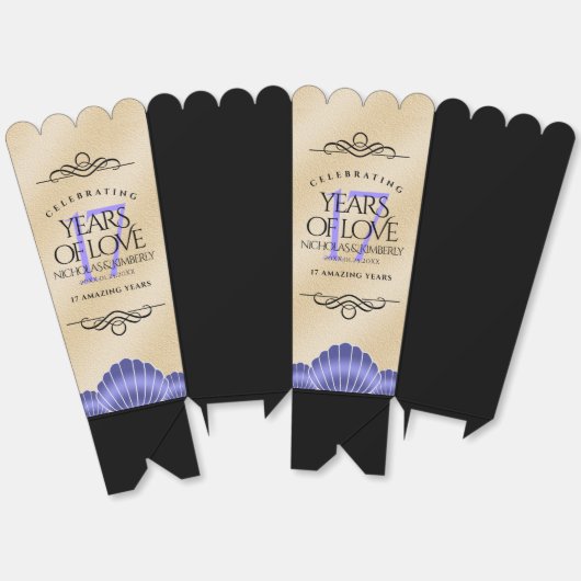 Elegant 17th Shells Wedding Jubileum Bedankdoosjes (Ongevouwen)