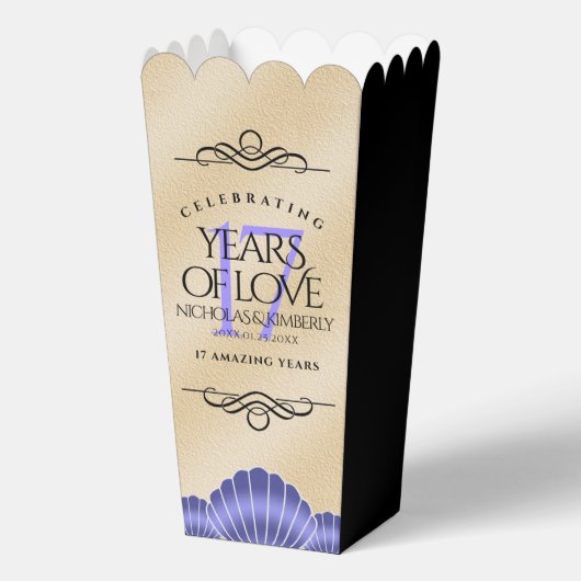 Elegant 17th Shells Wedding Jubileum Bedankdoosjes (Voorkant)