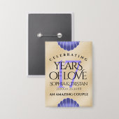 Elegant 17th Shells Wedding Jubileum Button (Voorkant / Achterkant)