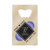 Elegant 17th Shells Wedding Jubileum Creditkaart Flessenopener (Voorkant)