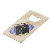 Elegant 17th Shells Wedding Jubileum Creditkaart Flessenopener (Voorkant Gekanteld)