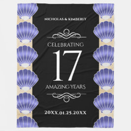Elegant 17th Shells Wedding Jubileum Fleece Deken