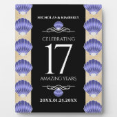 Elegant 17th Shells Wedding Jubileum Fotoplaat (Voorkant)