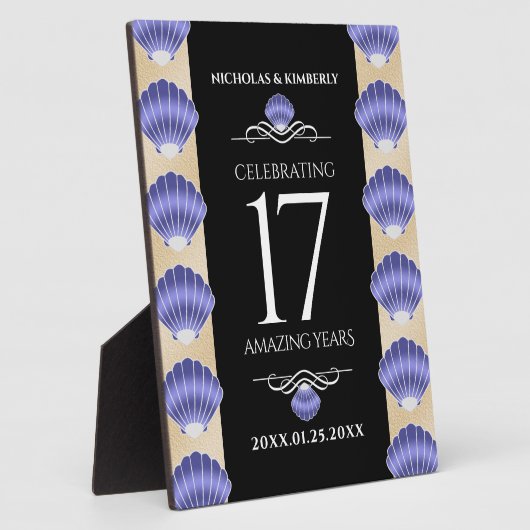 Elegant 17th Shells Wedding Jubileum Fotoplaat (Zijkant)