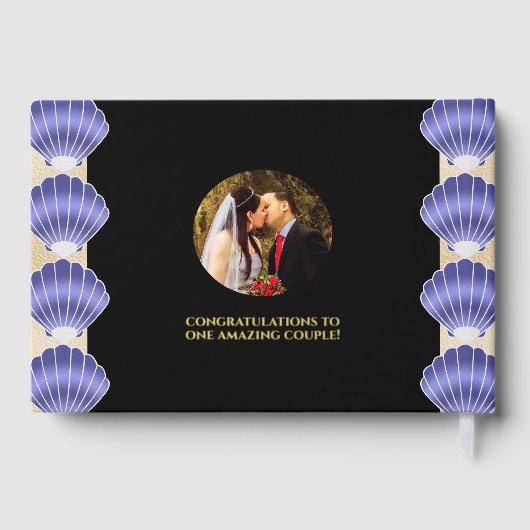 Elegant 17th Shells Wedding Jubileum Gastenboek (Achterkant)