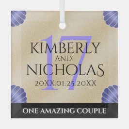 Elegant 17th Shells Wedding Jubileum Glas Ornament