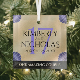 Elegant 17th Shells Wedding Jubileum Glas Ornament