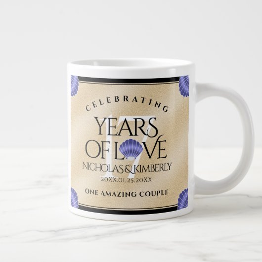 Elegant 17th Shells Wedding Jubileum Grote Koffiekop (Rechts)