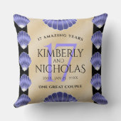 Elegant 17th Shells Wedding Jubileum Kussen (Achterkant)