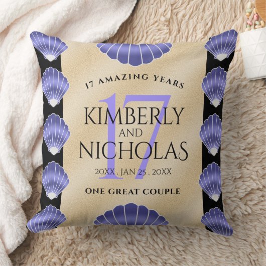 Elegant 17th Shells Wedding Jubileum Kussen (Deken)