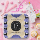 Elegant 17th Shells Wedding Jubileum Papieren Bordje (Feest)