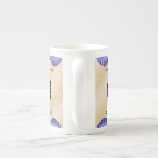 Elegant 17th Shells Wedding Jubileum Porselein Kop (Achterkant)