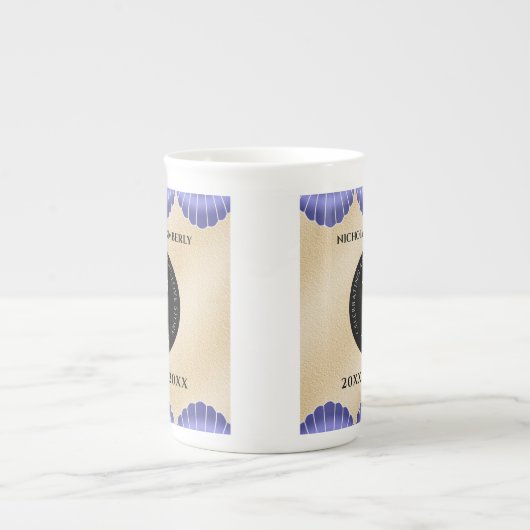 Elegant 17th Shells Wedding Jubileum Porselein Kop (Voorkant)