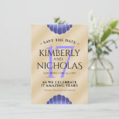 Elegant 17th Shells Wedding Jubileum Save The Date (Staand voorkant)