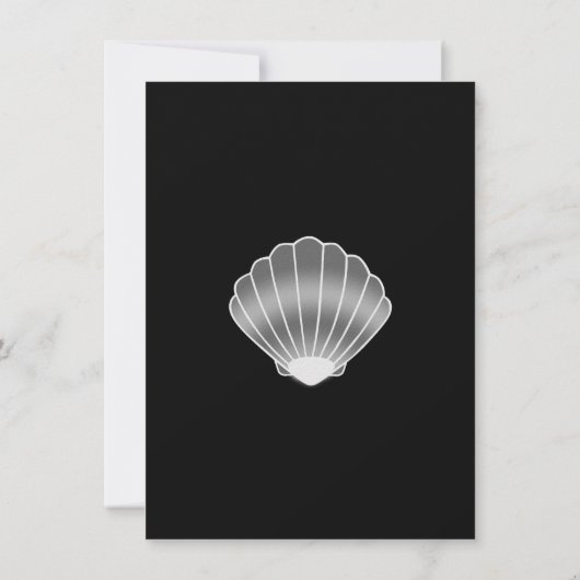 Elegant 17th Shells Wedding Jubileum Save The Date (Achterkant)
