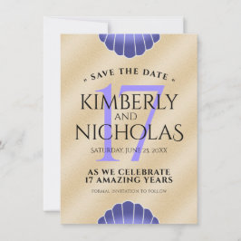 Elegant 17th Shells Wedding Jubileum Save The Date