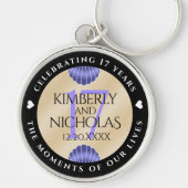 Elegant 17th Shells Wedding Jubileum Sleutelhanger (Voorkant)