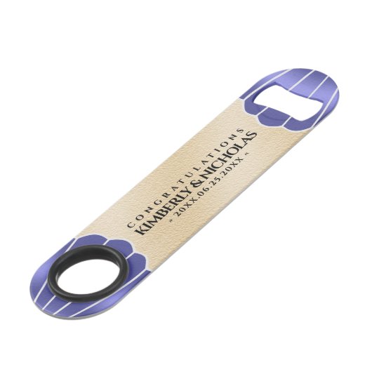 Elegant 17th Shells Wedding Jubileum Speed Flessenopener (Voorkant Gekanteld)