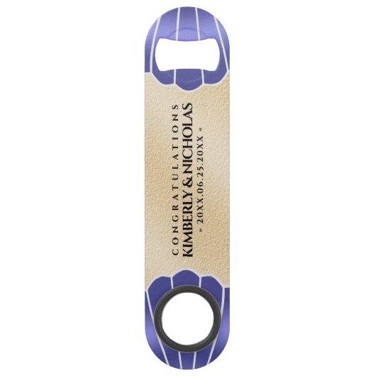 Elegant 17th Shells Wedding Jubileum Speed Flessenopener (Voorkant)