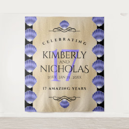 Elegant 17th Shells Wedding Jubileum Wandkleed