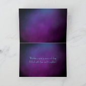 Elegant 18e naam Paars Blauwgroen Happy Birthday Kaart (Binnen)