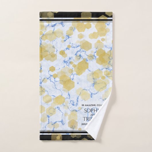 Elegant 18e Porcelain Wedding Jubileum Bad Handdoek (Handdoek)