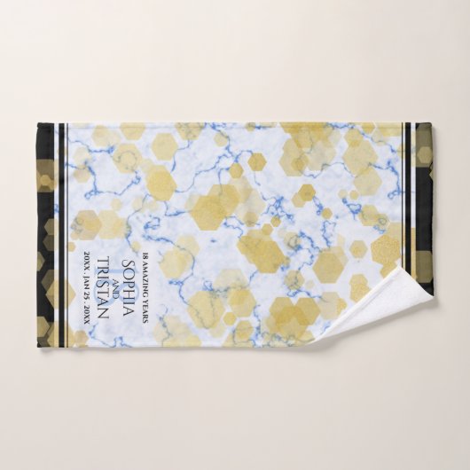 Elegant 18e Porcelain Wedding Jubileum Bad Handdoek (Handdoek)