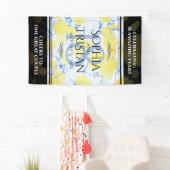 Elegant 18e Porcelain Wedding Jubileum Banner (Insitu)