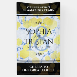 Elegant 18e Porcelain Wedding Jubileum Banner