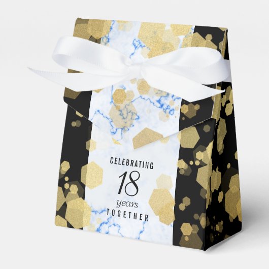 Elegant 18e Porcelain Wedding Jubileum Bedankdoosjes (Voorkant Zijde)