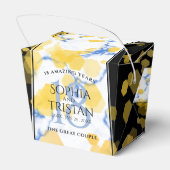 Elegant 18e Porcelain Wedding Jubileum Bedankdoosjes (Achterkant)