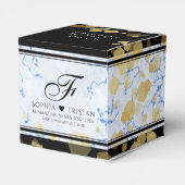 Elegant 18e Porcelain Wedding Jubileum Bedankdoosjes (Achterkant)