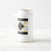 Elegant 18e Porcelain Wedding Jubileum Bierpul (Voorkant links)