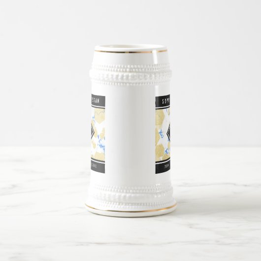 Elegant 18e Porcelain Wedding Jubileum Bierpul (Center)