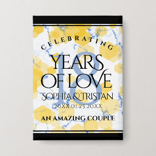 Elegant 18e Porcelain Wedding Jubileum Button