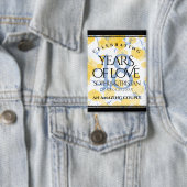 Elegant 18e Porcelain Wedding Jubileum Button (Insitu)