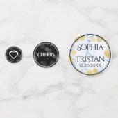 Elegant 18e Porcelain Wedding Jubileum Confetti (Achterkanten)