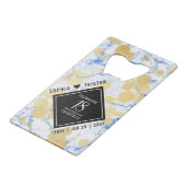 Elegant 18e Porcelain Wedding Jubileum Creditkaart Flessenopener (Achterkant Gekanteld)