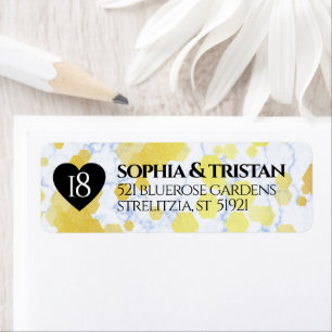 Elegant 18e Porcelain Wedding Jubileum Etiket