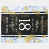 Elegant 18e Porcelain Wedding Jubileum Fleece Deken (Voorkant (Horizontaal))