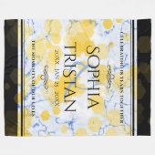 Elegant 18e Porcelain Wedding Jubileum Fleece Deken (Voorkant (Horizontaal))