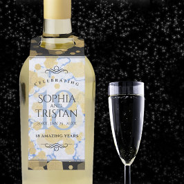 Elegant 18e Porcelain Wedding Jubileum Flessenhanger