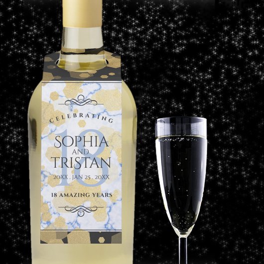 Elegant 18e Porcelain Wedding Jubileum Flessenhanger