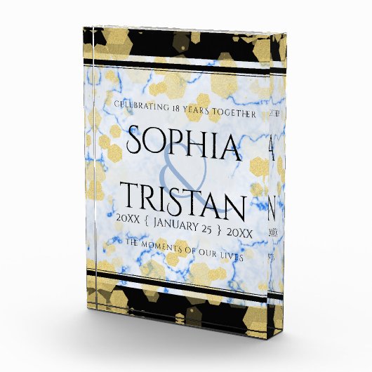 Elegant 18e Porcelain Wedding Jubileum Fotoblokken (Rechts)