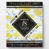 Elegant 18e Porcelain Wedding Jubileum Fotoplaat (Voorkant)