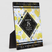 Elegant 18e Porcelain Wedding Jubileum Fotoplaat (Zijkant)